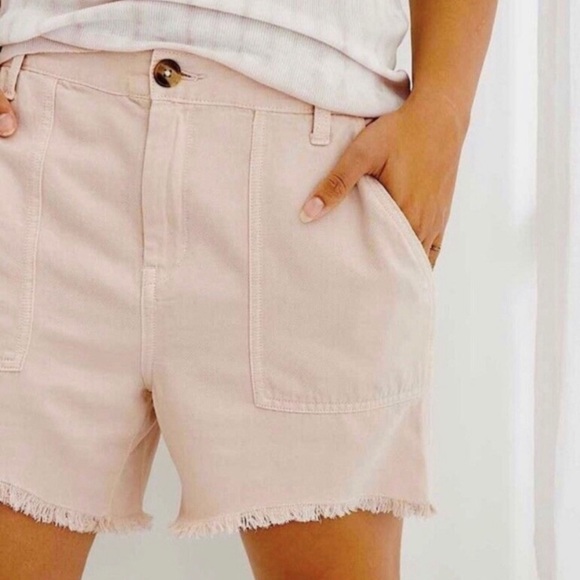 NWOT AERIE baby pale pink high rise loose fitted shorts size MEDIUM - Picture 1 of 6
